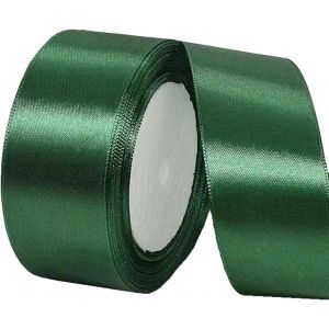 Ruban De Satin Double Face Pour Emballage Cadeau, 40 Mm, Vert Foncé, 22 M, Ruban En Tissu Pour Cadeaux, Bouquets, Gâteaux, Décoration De Mariage - Neuf