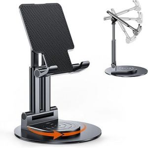 Noir réglable de Téléphone Portable Stand avec 360° de Rotation de support pour Smartphones, iPad Mini, Kindle, et Plus - Neuf