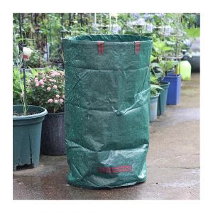 Sac a dechets de jardin 500L/300L/120L, durable, reutilisable, pour feuilles, mauvaises herbes, gazon, conteneur, sac de rangement, sac a dechets de jardin pliable (272L) - Neuf