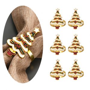 Pi&egrave;ces Cr&eacute;atives Ronds De Serviette - Color&eacute; Arbre De No&euml;l Avec Des Diamants, De L'unique, Ronds De Serviette, Banquet De Mariage D&eacute;coration De Table Vaisselle Fournitures - Neuf