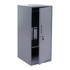 Armoire HWC-P63, casier coffre-fort armoire &agrave; casiers porte tringle &agrave; v&ecirc;tements, 90x38x45cm aciergris - Neuf