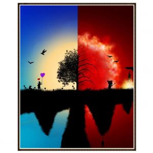 Hjlian Peinture Diamant A Faire Soi-Meme, Broderie En Strass, Decoration Coloree Pour La Maison (8682 Arbre) - Neuf