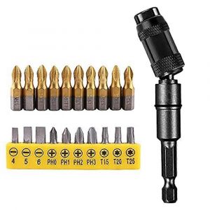 1pcs 1/4 pivot magnétique perceuse porte-embout Dégagement rapide Hex Flexible Tournevis magnétique Embout Porte-embout Porte-embout Rallonge - Neuf