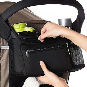 Organisateur De Poussette Avec 2 Porte-Gobelets Isolés,Portant La Couche - Neuf