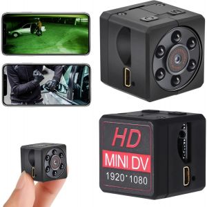 meimie-Mini Caméra Espion Cachée Avec Image Full Hd 1080-Caméra Espion Avec Vision Nocturne Intérieure,Extérieure-Fonctionne Sans Wifi-Carte Sd 32 Go Gratuite-Caméra Parking Et Lieux Sans Internet - Neuf
