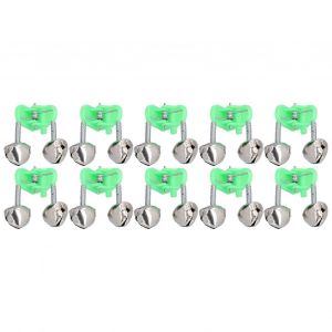 10pcs /Lot Rod Tip Clamp Bells Canne &Agrave; P&ecirc;che Poisson Morsure Leurre Alarme Alerte Twin Bell Anneau Clip - Neuf