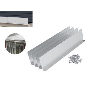 4 protections anti-&eacute;claboussures en aluminium pour angles de toiture - Neuf