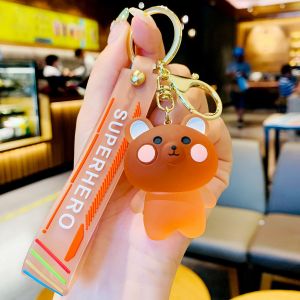 Porte-Cles Pendentif Mode Dessin Anime Animal Porte-Cles Accessoire Pour Voiture Couple Cartable Ours - Neuf