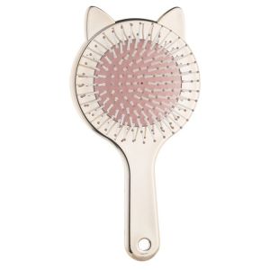 Brosse À Cheveux Blanche Pour Enfant 19,5 X 9,5 Cm, Ensemble Brosse Démêlante Et Peigne Pour Cheveux Secs Et Mouillés, Peigne Airbag Mignon Et Brillant, Brosse Démêlante, Peigne De Coiffure - Neuf