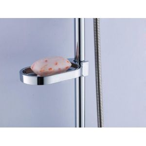 Porte-savon de douche à tige coulissante réglable en ABS, gadget coulissant de 17 x 8,5 cm - Neuf