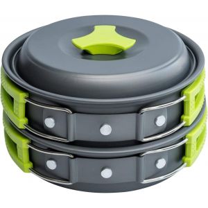 Eryi-Kit De Batterie De Cuisine De Camping Pour Équipement De Sac À Dos - Kit De Cuisine De Camping - Réchaud De Camping Portable Et Réchaud De Sac À Dos Compatible - Accessoires De Camping - Neuf