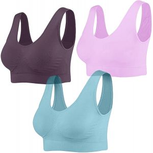 Soutien-Gorge De Sommeil Pour Grandes Poitrines En Coton ¿ Soutien-Gorge De Sport Pour Femme À Fort Impact Couverture Complète Soutien-Gorge Confortable Sans Couture Soutien-Gorge Sans Armatures - Neuf