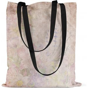Sjzg-Sac Fourre-Tout &iquest;Mprim&eacute; Avec De Longues Poign&eacute;es Noires, Sac D'&eacute;picerie, Sac &Agrave; Provisions, Pliable, Sac En Toile, Taille: 48x55 Cm - Neuf