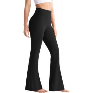 Jexnovashop-Pantalon De Yoga Bootcut Femmes Legging &Eacute;vas&eacute; Taille Haute Contr&ocirc;le Du Ventre Pantalon De Loisirs Extensible Jogging Pantalon Pour Sport Fitness Yoga Danse - Neuf