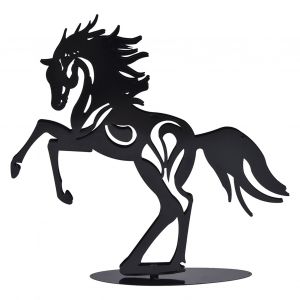 Hjlian Statue De Cheval Details Exquis Conception Unique Sculpture De Cheval Resistante A La Rouille Artisanat Pour La Decoration De Bureau A Domicile Cheval Au Galop - Neuf