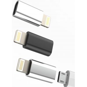 Thef-Adaptateur Micro Usb Vers Lightning(Lot De 3)Android Femelle Jack Cable Iphone Mâle Prise Chargeur Convertisseur Mini Charger Adapter Pour Apple 14 13 12 11 Pro Max 7 8 Plus X Se Xs Ipad Air Con - Neuf