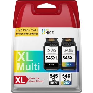 Cartridge 545-546, PG-545XL CL-546XL Compatible with Canon 545 546 Ink Cartridge for Canon 545 546, PG 545 CL546 XL for Pixma TS3350 TS3300 TS3355 MG2550s MG2555s TR4550 MG4550 MG4550 MG2550s 2950 - Neuf