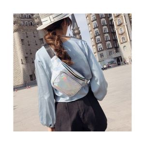 Sac banane holographique pour festival - Imperméable, ceinture réglable, élégant sac banane pour la course, les fêtes et les aventures - Neuf