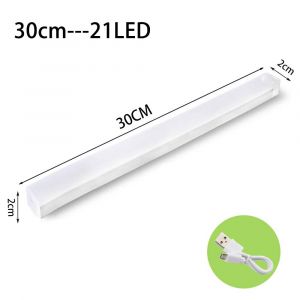 Veilleuse LED sans fil avec détecteur de mouvement,type C,aste,armoire,lampe de garde-robe,rétroéclairage d'escalier pour cuisine-30CM-Cold White - Neuf