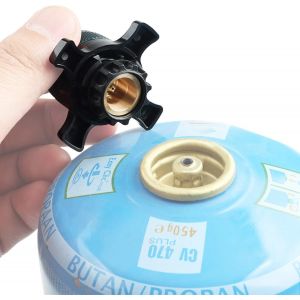 Adapter Compatible With Campingaz Bayonet Cap Cartridge Transition With Screw Thread 7/16 Inch - Neuf