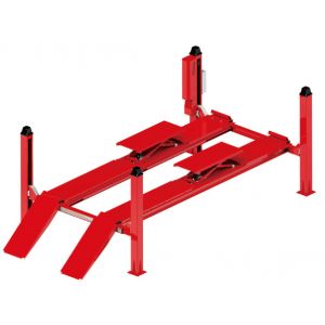 Pont &eacute;l&eacute;vateur hydraulique 4 colonnes 5,5t - Fonction g&eacute;om&eacute;trie & plateaux auxiliaires 4t MW Tools HB455U - Neuf