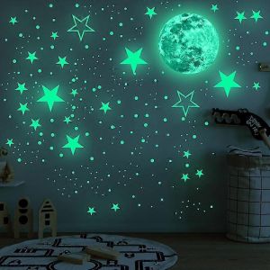 &Eacute;toiles Phosphorescentes Pour Le Plafond,&Eacute;toiles Brillantes Pour Les Plan&egrave;tes De Plafond,D&eacute;calcomanies Murales &Eacute;toiles - Neuf