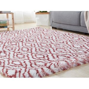 Tapis Rouge En Peluche 80x200cm Pour Salon Et Chambre - Neuf
