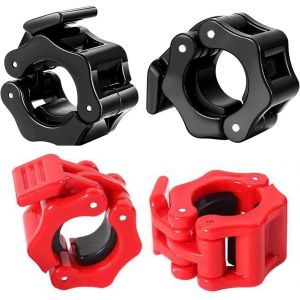 Asfasfq-Bague De Serrage Haltère, Barbell Collar, Clips De Collier D'haltères, 4 Pièces Haltère Fermoirs, Pinces À Haltères, Colliers D¿Haltères, Pinces De Poids Pour Barres, Colliers D'haltérophilie - Neuf