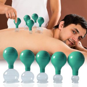 Verres &Agrave; Ventouses En Verre V&eacute;ritable [Lot De 5] - Verres &Agrave; Ventouses Efficaces Avec Ventouse Et Racleur - Ventouses &Agrave; Forte Aspiration, Verts - Neuf