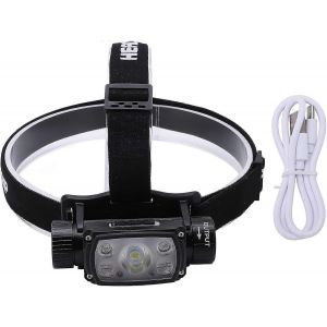 Lampe Frontale &Agrave; Angle R&eacute;glable, &Eacute;tanch&eacute;it&eacute; Ipx4, Absorption Magn&eacute;tique, Charge Type C, Diff&eacute;rents Modes, Lampe Frontale Pour Camping, Chasse, Hea - Neuf