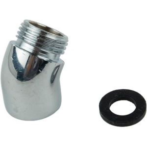 JGD-Adaptateur coud&eacute; pour pommeau de douche, connecteur d'extension universel en laiton coud&eacute;, filetage femelle chrom&eacute; et filetage m&acirc;le - Neuf