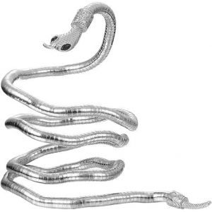 Eryi-Bracelet Femme Argent, Collier Serpent Flexible Et Pliable Multi-Usages, Snake Chain Bracelet Halloween, Snake Bracelet Jonc Serpent, Bijoux Halloween Pour Femme Homme - Neuf