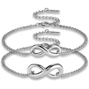 Kal-Bracelet De Main & Cheville Amour Infini Couple Amoureux Valentin Anniversaire De Mariage Bijoux Cadeau Noël Pour Femme Homme - Neuf