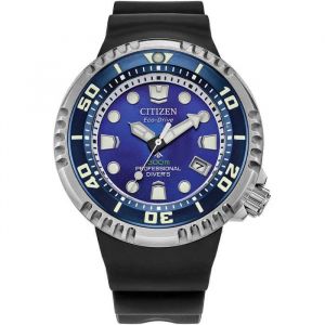 Montre - Acier,Caoutchouc Bleu - Citizen - Bn1025-08l - Neuf