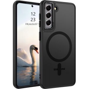 pour Samsung S21 Coque Magn&eacute;tique Coque Samsung S21 Compatible avec MagSafe, Rigide Housse Translucide Mate Antichoc Aimant Etui Protection T&eacute;l&eacute;phone Fin, Noir - Neuf