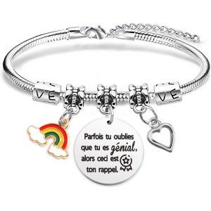 Eryi-Bracelet D'amitié Cadeau Cadeau Meilleure Amie Femme Cadeau De Courage Cadeau Pour Une Amie Pour Noël Anniversaire Cadeau Meilleur Amie Cadeaux Amie De Fin D'année Saint Valentin Femme - Neuf