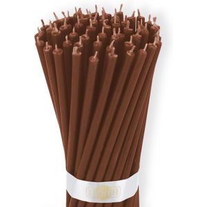 Kalanka-Bougies En Cire D'abeille Pure, Orthodoxes Bougies Naturelles Pour La Pri&egrave;re &Agrave; L'eglise, Rituales, La M&eacute;ditation, D&eacute;coration Pour Le G&acirc;teau D'anniversaire, Lot De 50 (Marron) - Neuf