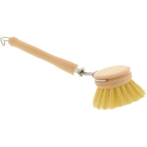 LORANKA-| Brosse &agrave; Vaisselle en Bois, Petite T&ecirc;te de 4,3 cm &agrave; Changer - Bon R&eacute;sultat de Rin&ccedil;age avec Poils en Fibres Stables, 23 cm - Neuf