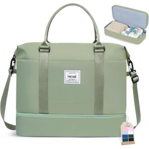 SHIBA-Sac de voyage, sac de week-end, sac fourre-tout de nuit avec poche humide, sac pour maman d'hôpital pour le travail et l'acc[3 - Neuf