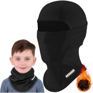 Jexnovashop-Cagoule D'hiver En Polaire Chaud Pour Enfants 7-13 Ans, Cagoule Coupe-Vent Multifonction Balaclava Bandana Coupe Masque De Ski Cyclisme Bonnet Chapeau Avec Cache-Cou Pour Gar&ccedil;ons Filles - Neuf