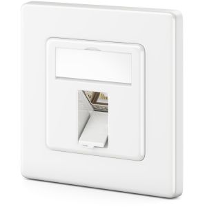 1x Prise R&eacute;seau CAT7 1 Port Prise LAN Prise de Donn&eacute;es Prise Encastr&eacute;e + 1x CAT 7 Module Keystone Sortie &agrave; 45&deg; RJ45 DSL R&eacute;seau C&acirc;ble de Brassage C&acirc;ble de Pose - Neuf