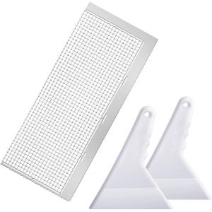 Ayuhr-1 Pcs Diamant Peinture Règle Diamant Outil Dessin Règle Point Outil Forage Outil Règle En Acier Inoxydable Diy Appliquer À La Main Plein Forage Mosaïque Point, Avec 2 Grattoirs(800trous) - Neuf