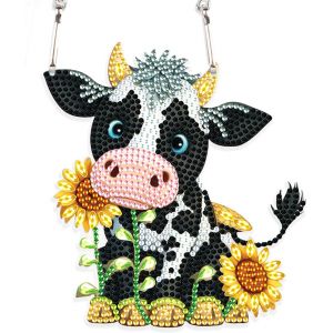 Ayuhr-5d Partiel Diamond Painting Pendentif Tournesol, Peinture Diamant Attrape-Soleils, Diamant Painting Suncatcher En Cristal Ornement, Décoration Suspendre Pour Fenêtre Jardin(Vache Laitière) - Neuf