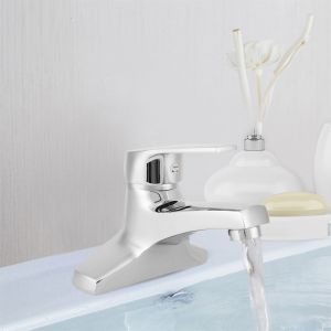 HJLIAN Robinet mitigeur de lavabo de salle de bain avec bec relevable et robinet a deux voies, prise G1/2"" (Royaume-Uni) - Neuf