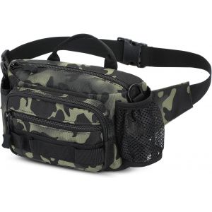 SJZG-Sac Banane Tactique, Sacoche Banane Homme Sac De Ceinture Militaire Femme, Molle Sac De Multifonction Sac Pour Voyage Randonn&eacute;e Camping Trekking Cyclisme Chasse Sport - Neuf