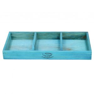 Hjlian Boite De Rangement Rectangulaire En Bois Retro A 3 Compartiments Pour Articles Divers - Neuf