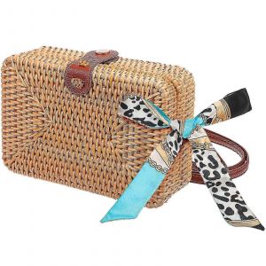 Sac &agrave; main en paille Sac &agrave; bandouli&egrave;re en paille Pochette en paille Sac &agrave; main d'&eacute;t&eacute; Sac &agrave; main de plage Sac &agrave; bandouli&egrave;re avec &eacute;charpe pour les femmes filles - Neuf