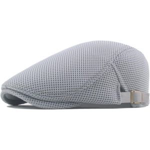 Kalanka-Casquettes Plate Pour Homme, Chapeau D'été En Maille Respirante Vintage Gatsby Casquette De Bérets, Beret Réglable Ivy Hat Hommes Ou Femmes, Gavroche Newsboy Flat Cap Ete - Neuf