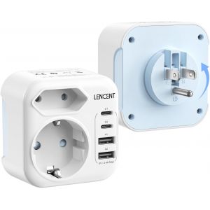 JGD-Adaptateur Prise USA Adaptateur Prise Canada Americaine US avec USB C Adaptateur de Voyage Type B Adapter Chargeur pour &Eacute;tats-Unis New York Canada Mexique Thailande Republique Dominicaine - Neuf