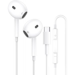 LORANKA-Casque USB C pour i-Phone 16 15 Plus Pro Max, &eacute;couteurs intra-auriculaires st&eacute;r&eacute;o filaire avec microphone et contr&ocirc;le du volume, &eacute;couteurs &agrave; isolation phonique pour Galaxy S24 S23 S22, H-uawe - Neuf